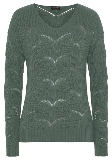 LAURA SCOTT V-Ausschnitt-Pullover mit modischem Strickmuster - NEUE FARBEN mehr Zeitlich begrenztes Angebot