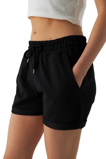 SMITH & SOLO Sweatshorts Kurze Hose Damen Shorts (1-tlg) Lycra, Baumwolle, umschlagene Beinsaum mehr Neuheiten