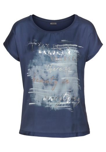 LAURA SCOTT Shirtbluse aus Satin mit dezentem Aufdruck mehr Super Rabatt