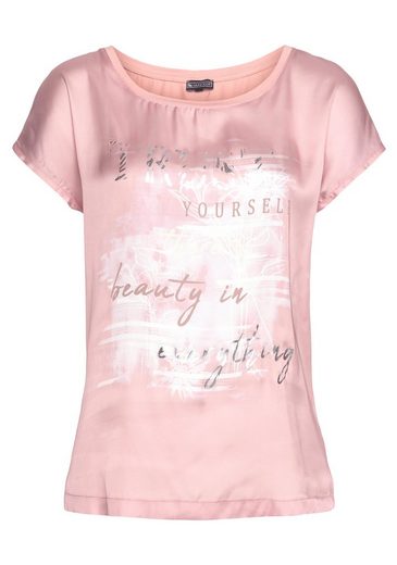 LAURA SCOTT Shirtbluse aus Satin mit dezentem Aufdruck mehr Super Rabatt
