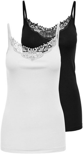 ONLY Spitzentop ONLKIRA LACE SINGLET 2PACK NOOS 2er-Pack mehr im Angebot