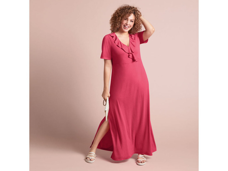 esmara® Damen Maxikleid mit langen Seitenschlitzen Super Rabatt