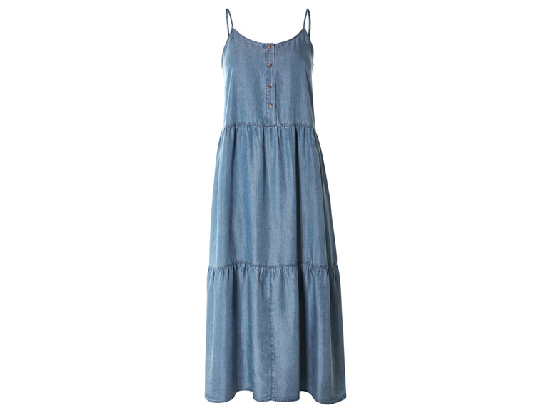 esmara® Damen Midikleid, mit Knopfleiste Im Verkauf