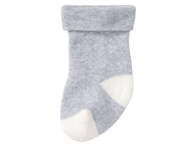 lupilu® Baby Thermo-Socken, 5 Paar, mit hohem Baumwollanteil, weiß/grau Versandkostenfrei