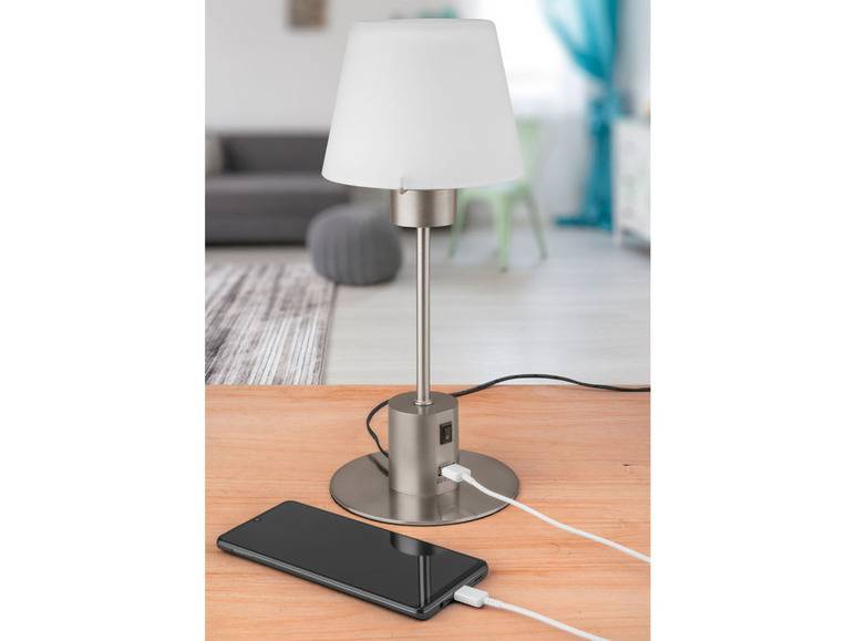 LIVARNO home LED-Tischleuchte, USB-Anschluss zum Aufladen Kostenloser Versand international