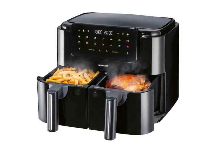 SILVERCREST® KITCHEN TOOLS Doppelzonen Heißtluftfritteuse »A1 SHLFDD 2400«, 2200–2600 W Riesige Ersparnisse