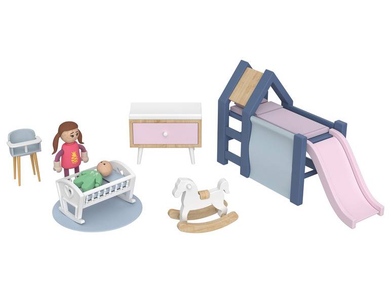 Playtive Puppenhaus-Möbel / Biegepuppen, aus Echtholz und robustem Kunststoff Begrenzt auf 3 Tage
