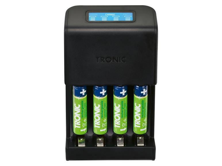 TRONIC® Akku Ladegerät mit LCD Ladeanzeige Saisonale Angebote