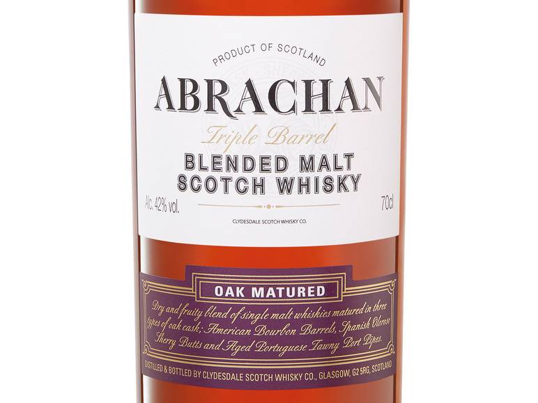 Abrachan Triple Barrel Blended Malt Scotch Whisky 42 % Vol Heißer Verkauf