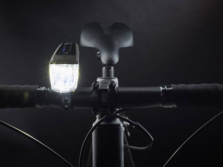 CRIVIT LED-Fahrradleuchten-Set mit Notbremsfunktion Fabrikladen