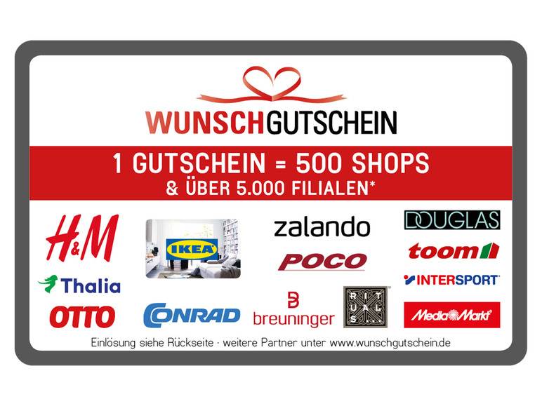 Wunschgutschein - Digital Code 25€ Begrenzt auf 3 Tage