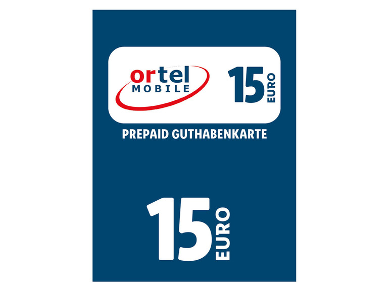 Ortel Mobile Code über 15 € 2025