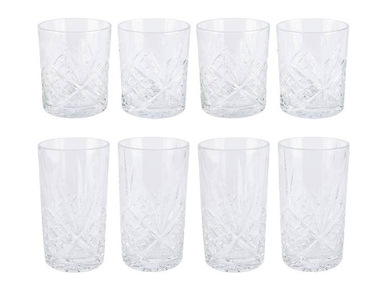 ERNESTO® Kristall-Whiskey- /Longdrinkgläser, 4er-Set Lagerräumung