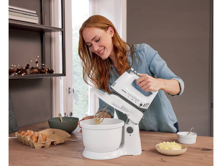 SILVERCREST® KITCHEN TOOLS Handmixer SHMS 300 C2 mit Schüssel und Spritzschutz Sonderangebot der Fabrik