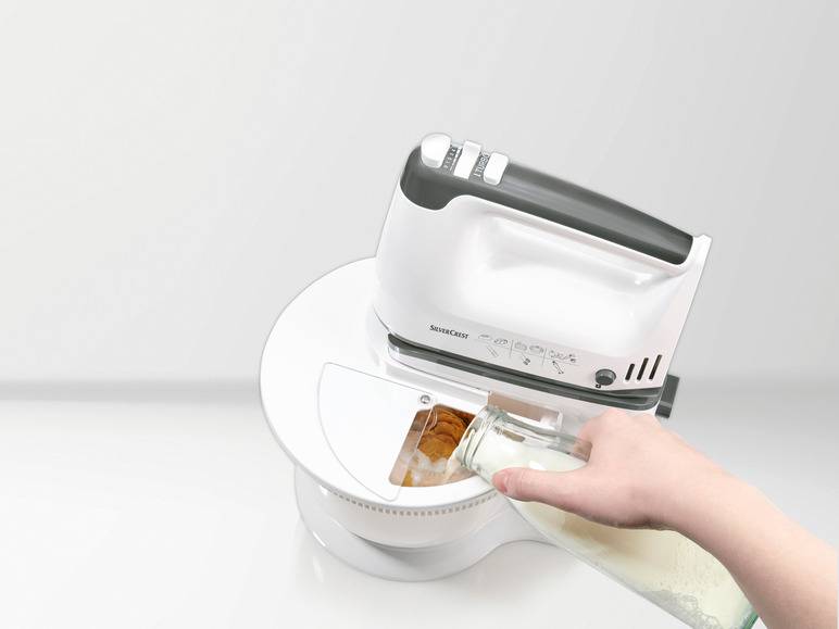SILVERCREST® KITCHEN TOOLS Handmixer SHMS 300 C2 mit Schüssel und Spritzschutz Sonderangebot der Fabrik