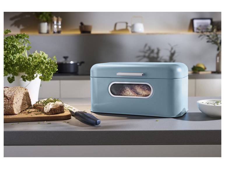 ERNESTO® Brotkasten, mit Sichtfenster, aus Metall Black Friday Preise