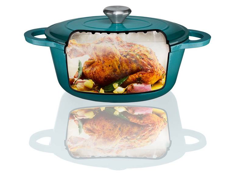 ERNESTO® Gusseisen-Bräter, oval Ø 25 cm Fabrikpreis