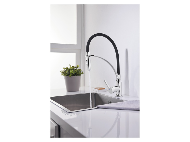 LIVARNO home Küchenarmatur mit Spiralfeder / Gummischlauch Exklusivangebot
