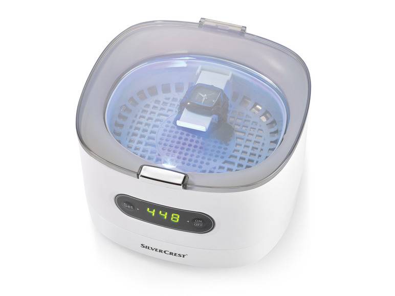 SILVERCREST® Ultraschall-Reinigungsgerät »SUR 48 D5«, weiß Muttertagsangebot