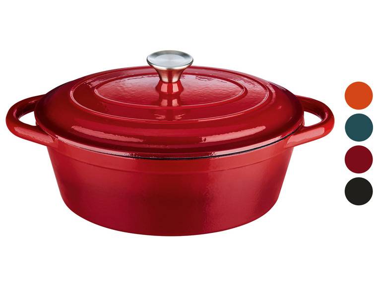 ERNESTO® Gusseisen-Bräter, Oval Ø 29 cm Valentinstagsangebot