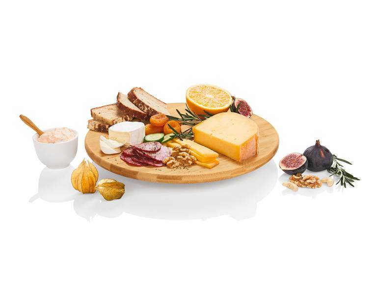 ERNESTO® Käseglocke \ Dreh- und Servierplatte \ Käse-Schneidebrett, hohe Schnittfestigkeit Große Rabatte
