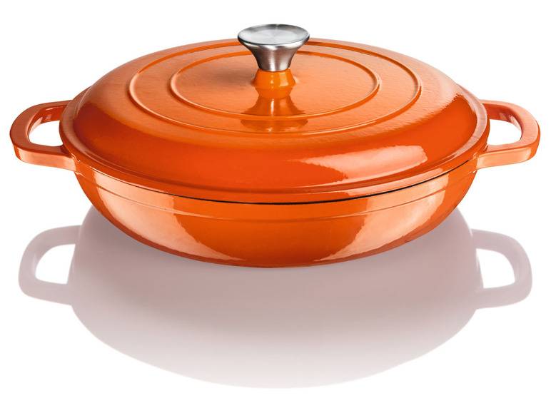 ERNESTO® Gusseisen-Servierpfanne, Ø 30 cm, mit Drop-System Bestseller