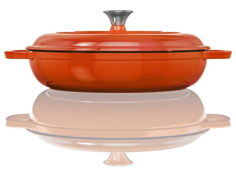 ERNESTO® Gusseisen-Servierpfanne, Ø 30 cm, mit Drop-System Bestseller