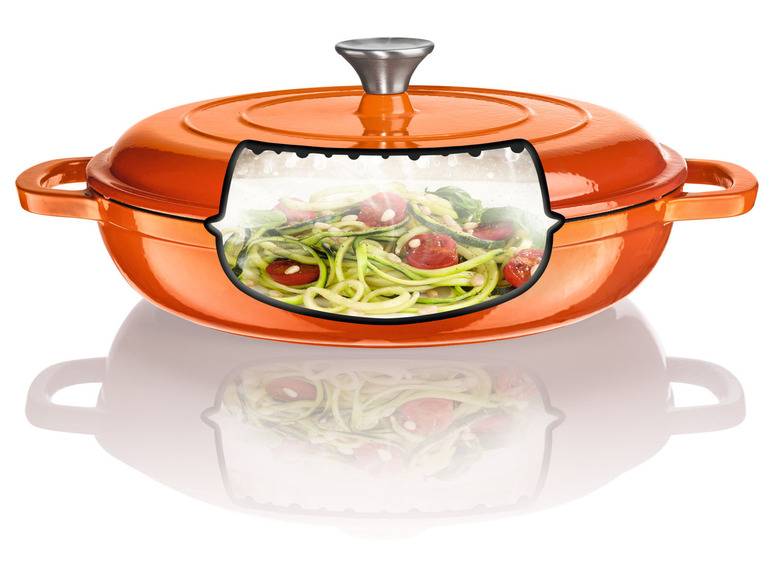 ERNESTO® Gusseisen-Servierpfanne, Ø 30 cm, mit Drop-System Bestseller
