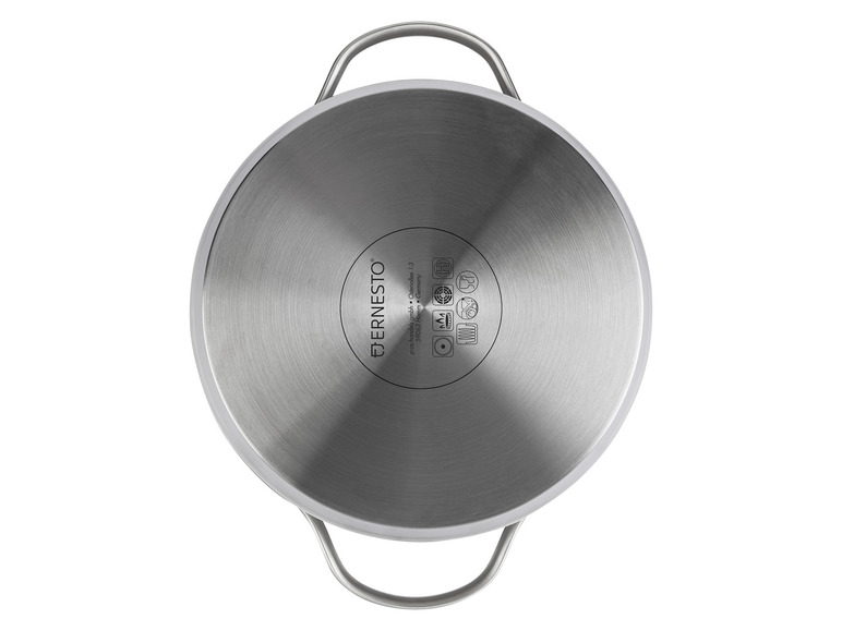 ERNESTO® Topfset Edelstahl, 6-tlg, mit Glasdeckel Kauf eins, bekomm eins gratis
