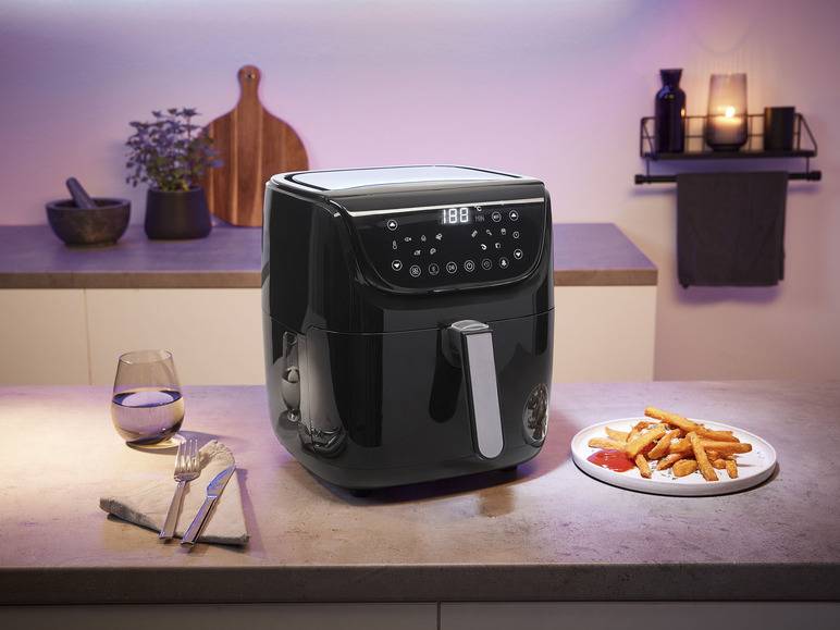 SILVERCREST® KITCHEN TOOLS Heißluftfritteuse Smart XL »SHFS 2150 A1«, 5,5 l, 2150 W Letzte 3 Tage