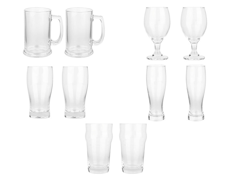 ERNESTO® Biergläsersets, 2 Stück, spülmaschienengeeignet Großer Ausverkauf