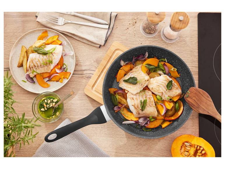 ERNESTO® Aluminium-Pfanne / -Wok, 28 cm, in Granitoptik zollfrei