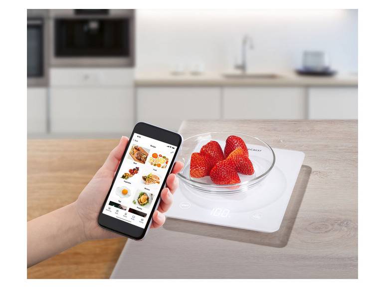 SILVERCREST® KITCHEN TOOLS Küchenwaage Smart »SKWS 5 A1«, Abschaltautomatik Kostenloser Versand