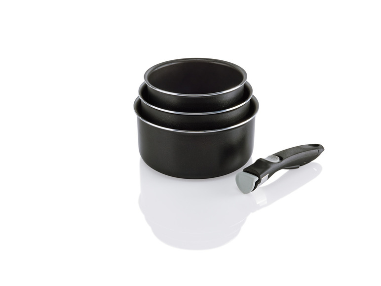 ERNESTO® Topf- / Pfannen-Set, 4-teilig, mit abnehmbarem Griff Cyber Monday