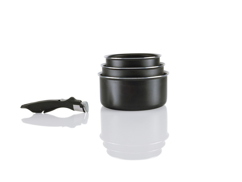 ERNESTO® Topf- / Pfannen-Set, 4-teilig, mit abnehmbarem Griff Cyber Monday