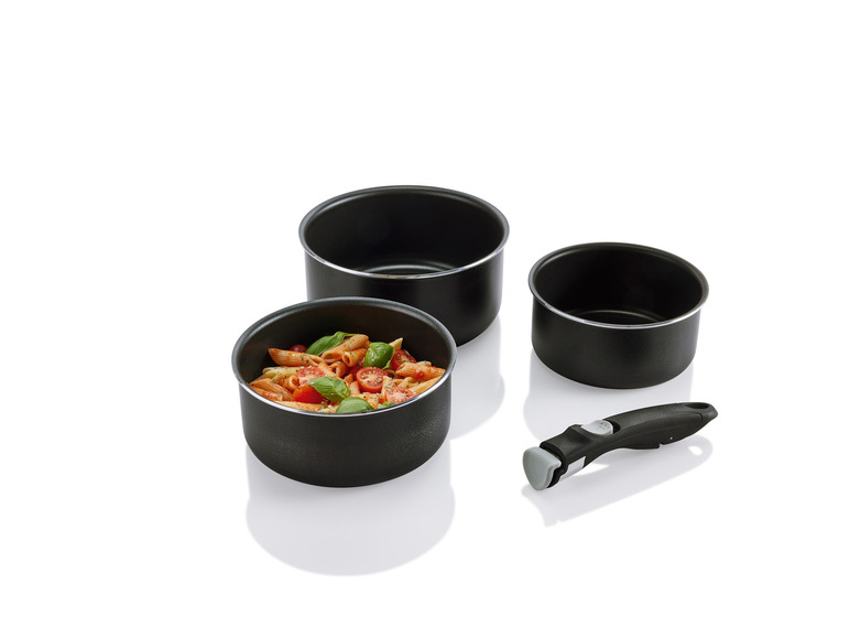 ERNESTO® Topf- / Pfannen-Set, 4-teilig, mit abnehmbarem Griff Cyber Monday