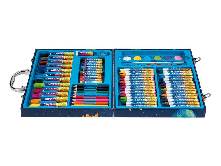 crelando® Kinder-Malkoffer, mit Farben, Stiften und Zubehör Vatertagsangebot