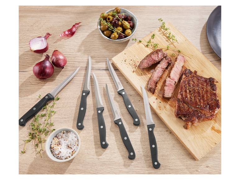 ERNESTO® Steakmesser Set, Mit Wellenschliff Zeitlich begrenztes Angebot