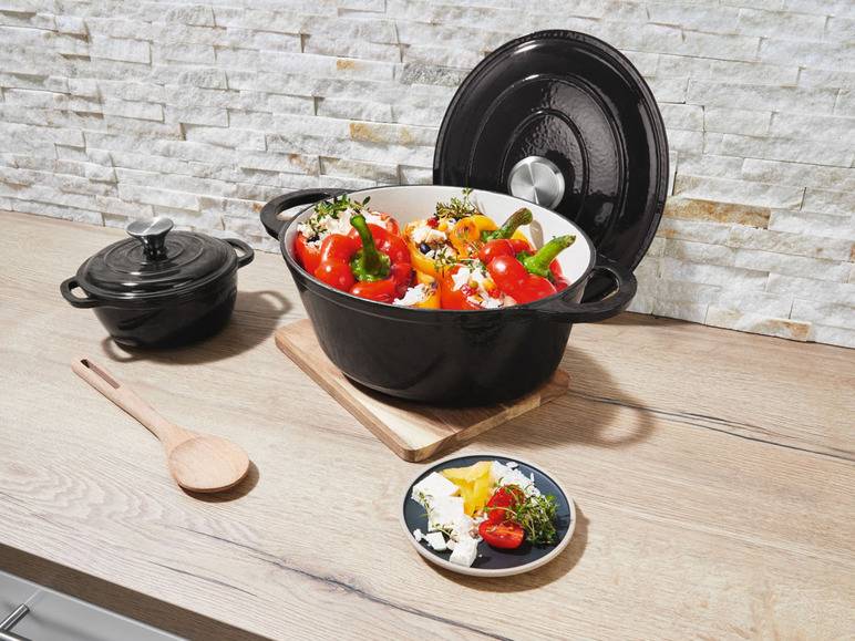 ERNESTO® Gusseisen-Bräter, oval Ø 33 cm Kauf eins, bekomm eins gratis
