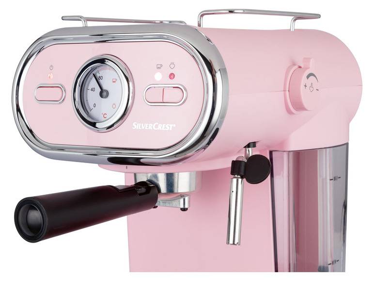 SILVERCREST® KITCHEN TOOLS Espressomaschine/Siebträger Pastell rosa SEM 1100 D3 Neueste Stile