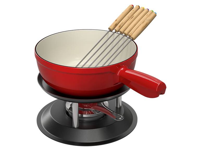 ERNESTO® Fondue Gusseisen 20 cm Nur noch ein Tag übrig