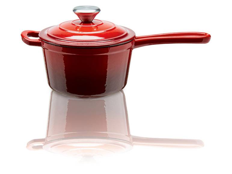 ERNESTO® Stielkasserolle Gusseisen emailliert, 1,5L Kostenloser Versand international