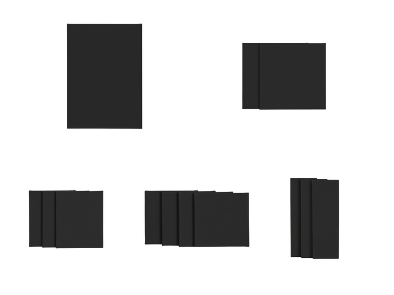 crelando® Leinwand / Leinwand-Set, schwarz vorgrundiert, aus Baumwolle Im Verkauf