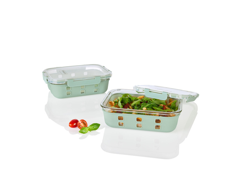 ERNESTO® Glas-Frischhaltedosen-Set, 2 Stück Schlussverkauf