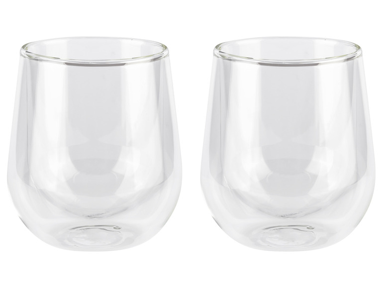 ERNESTO® Doppelwandige Gläser, 2 Stück, aus Borosilikatglas Blitzangebot