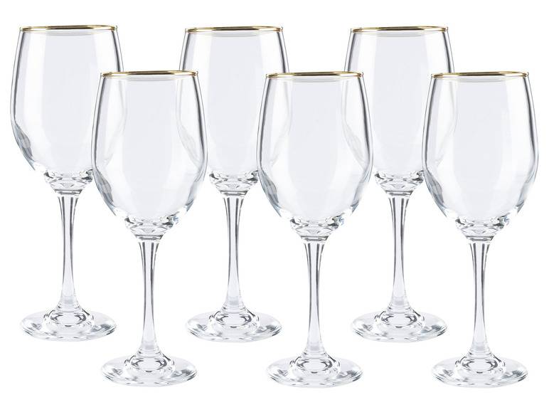ERNESTO® Glas Set, 6-teilig, mit Goldrand Kauf eins, bekomm eins gratis
