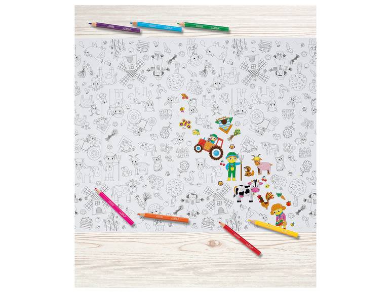 crelando® XXL-Poster \ Ausmalblock \ Sticker, inkl. 8 Mini-Buntstifte Wochenangebot