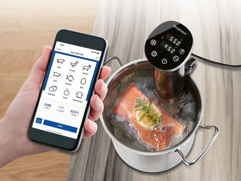 SILVERCREST® KITCHEN TOOLS Sous-Vide-Stick Smart SSVSS 1200 A1, WLAN-Funktion Online Shopping
