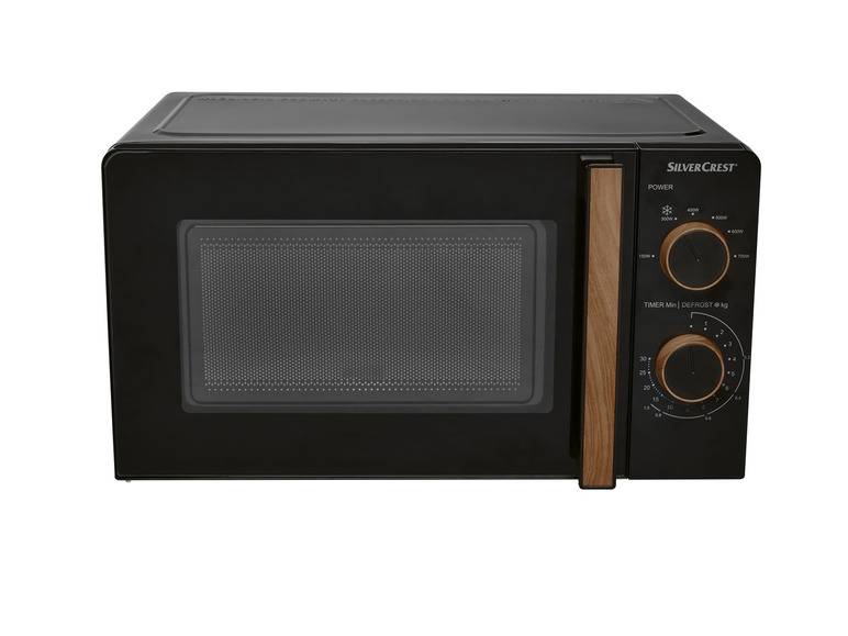 SILVERCREST® KITCHEN TOOLS Mikrowelle SMWH 700 B2, schwarz, Holzdesign Online Outlet