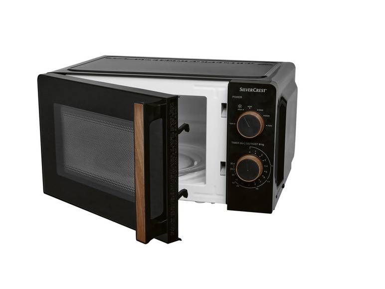 SILVERCREST® KITCHEN TOOLS Mikrowelle SMWH 700 B2, schwarz, Holzdesign Online Outlet